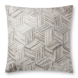 Grey / Multi Pillow (Pattern 2) — a Loloi pillow at Laurie Yapp Home.