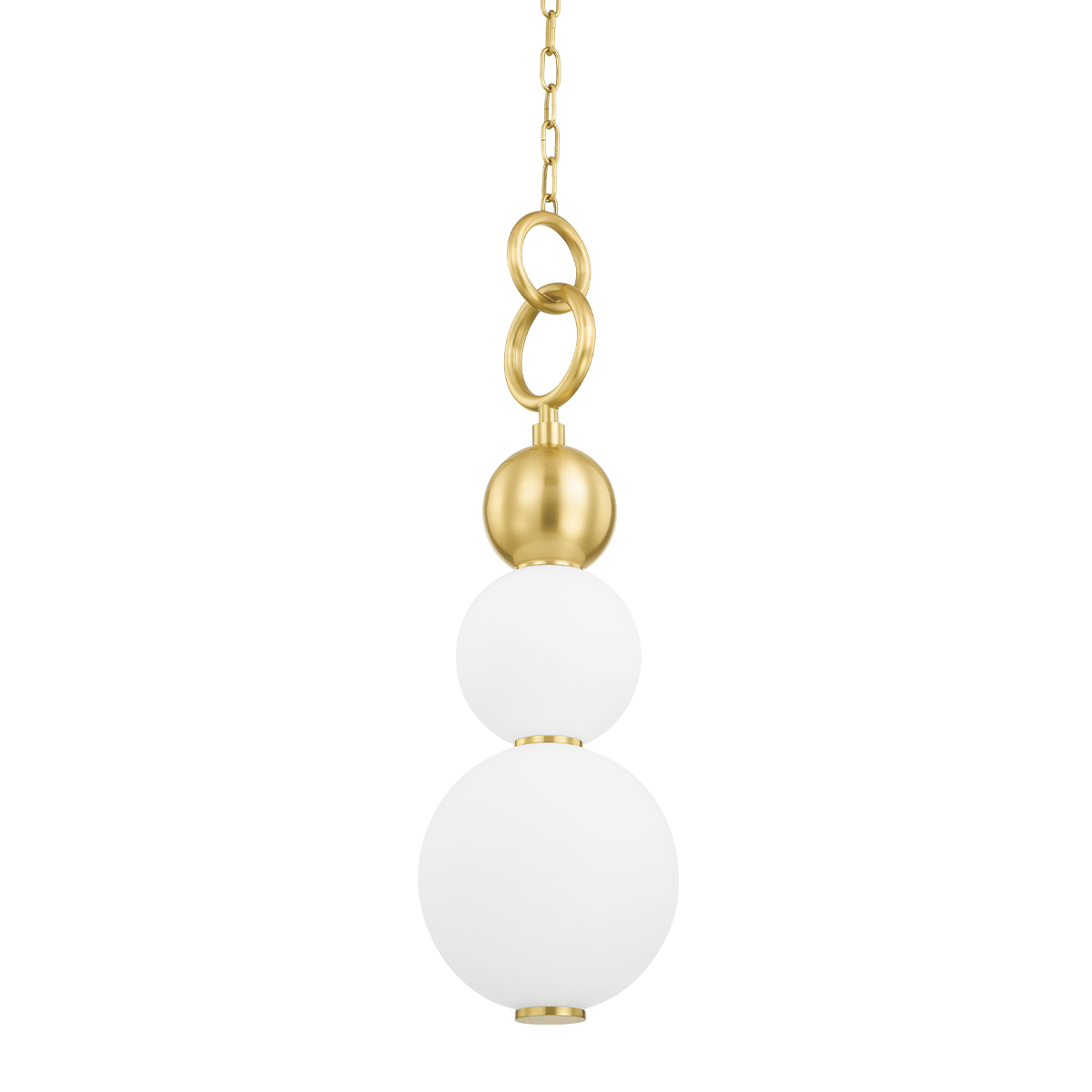 Perrin Pendant in aged brass — a Hudson Valley pendant for kitchens, entries, and dining rooms at Laurie Yapp Home.