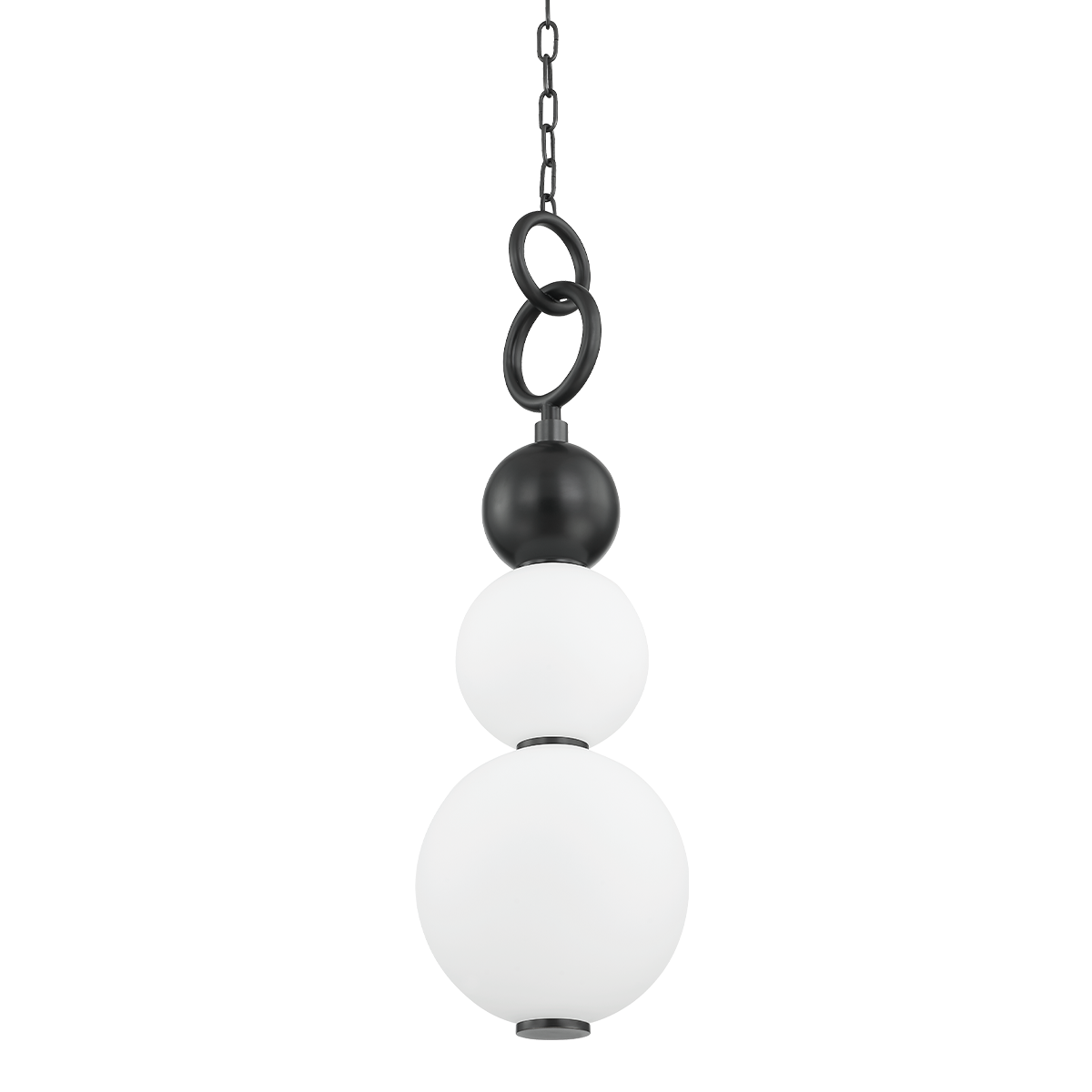 Perrin Pendant shown from a second angle to highlight the shade shape and metal detail.