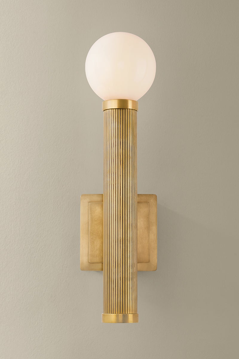 Pienza Wall Sconce 5.5" x 20" — a Corbett wall sconce for bathrooms, hallways, and living rooms at Laurie Yapp Home.