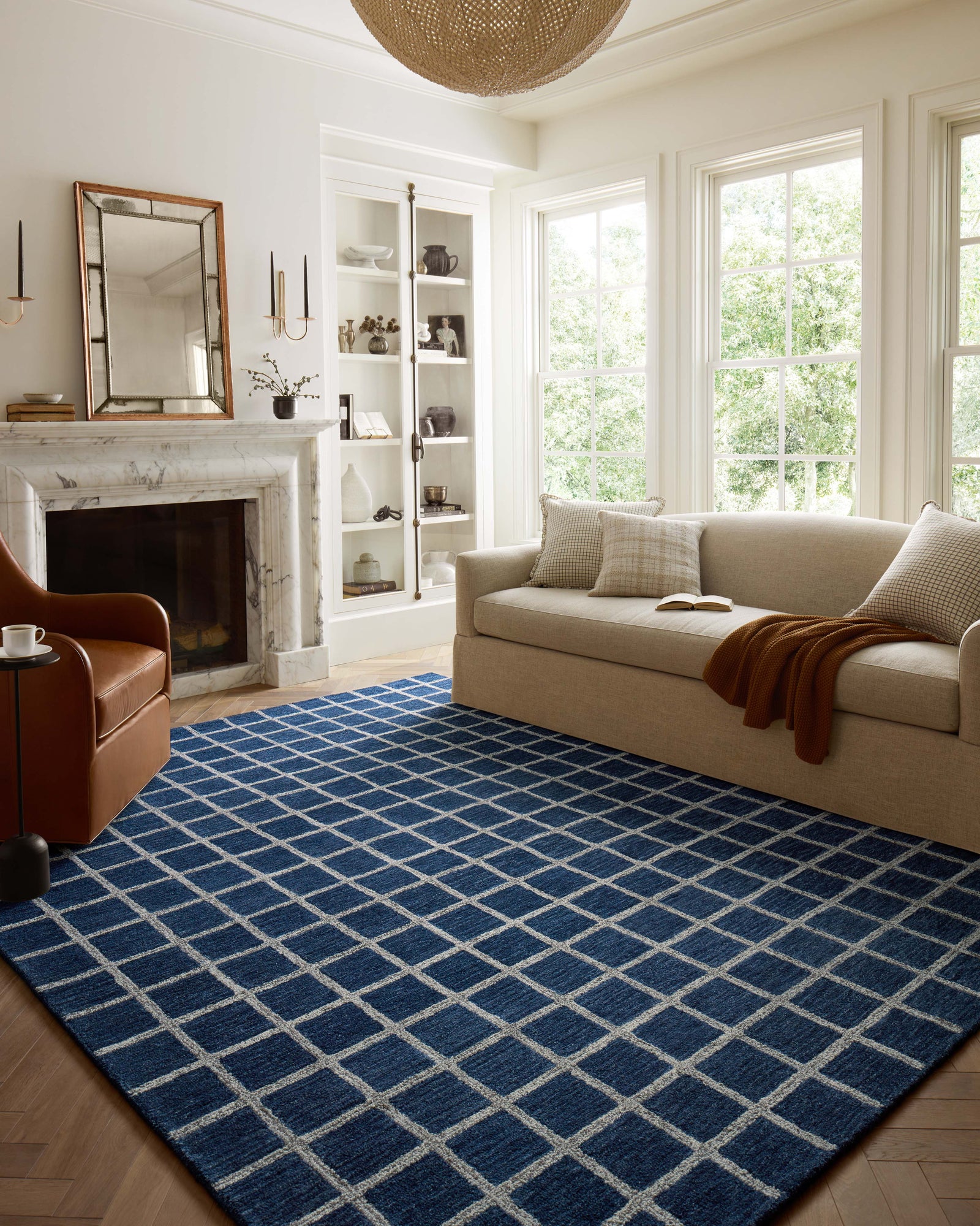 Polly Navy / Silver — a Loloi rug at Laurie Yapp Home.