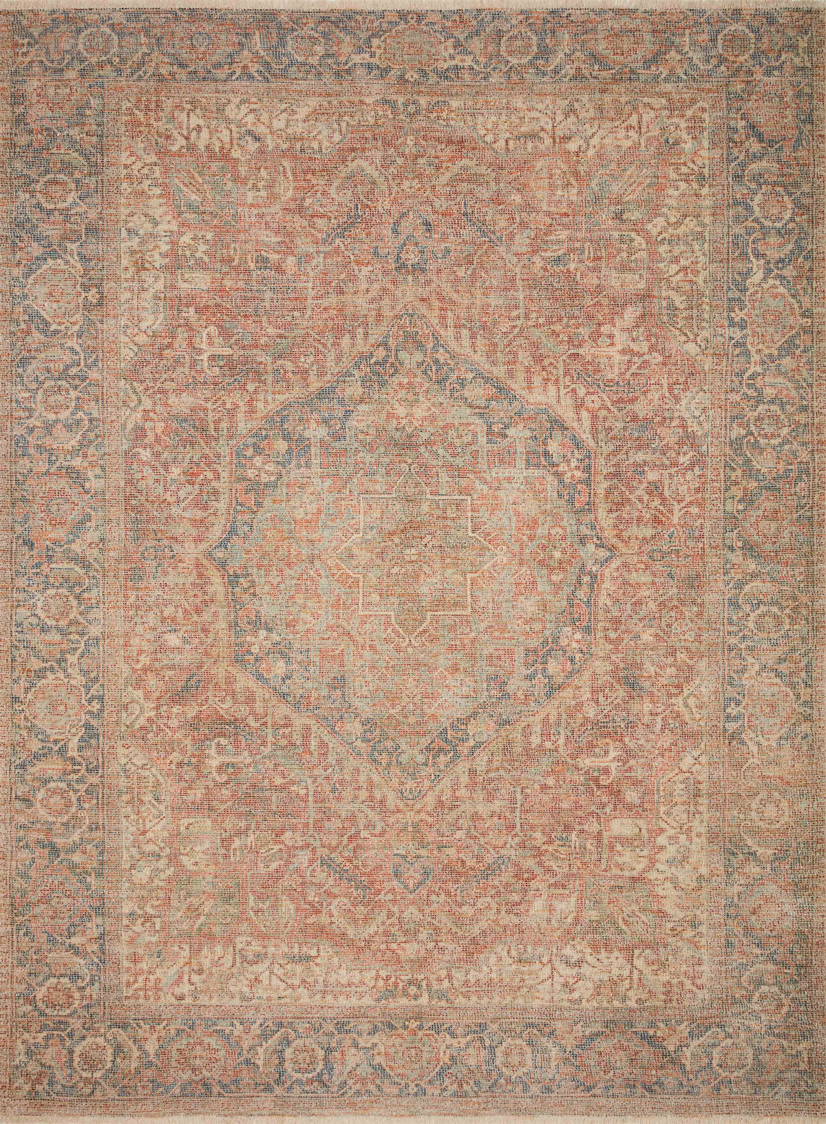 Priya Brick / Navy — a Loloi rug at Laurie Yapp Home.