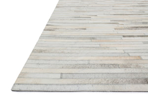Side view of the Promenade Ivory rug.