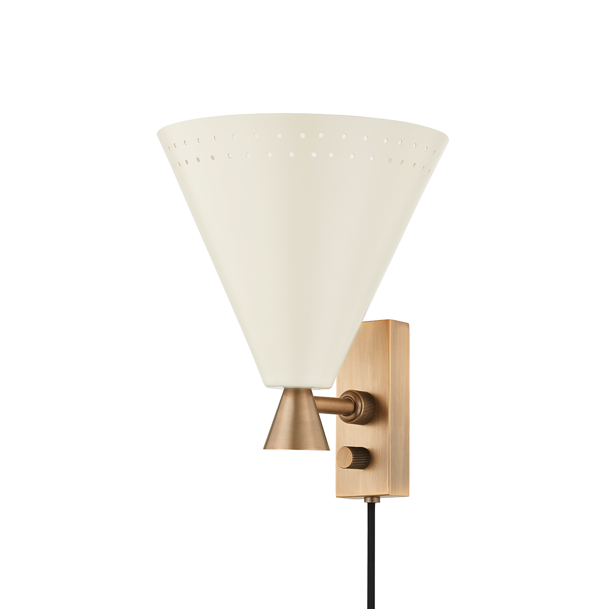 Marvin Plug-In Sconce — a Troy plug-in sconce for bedrooms, living rooms, and reading nooks at Laurie Yapp Home.