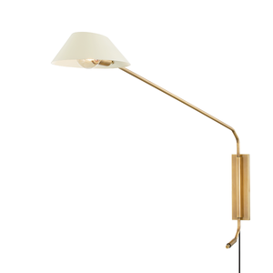 Sacramento Plug-In Sconce shown from a second angle to highlight the arm profile and shade silhouette.