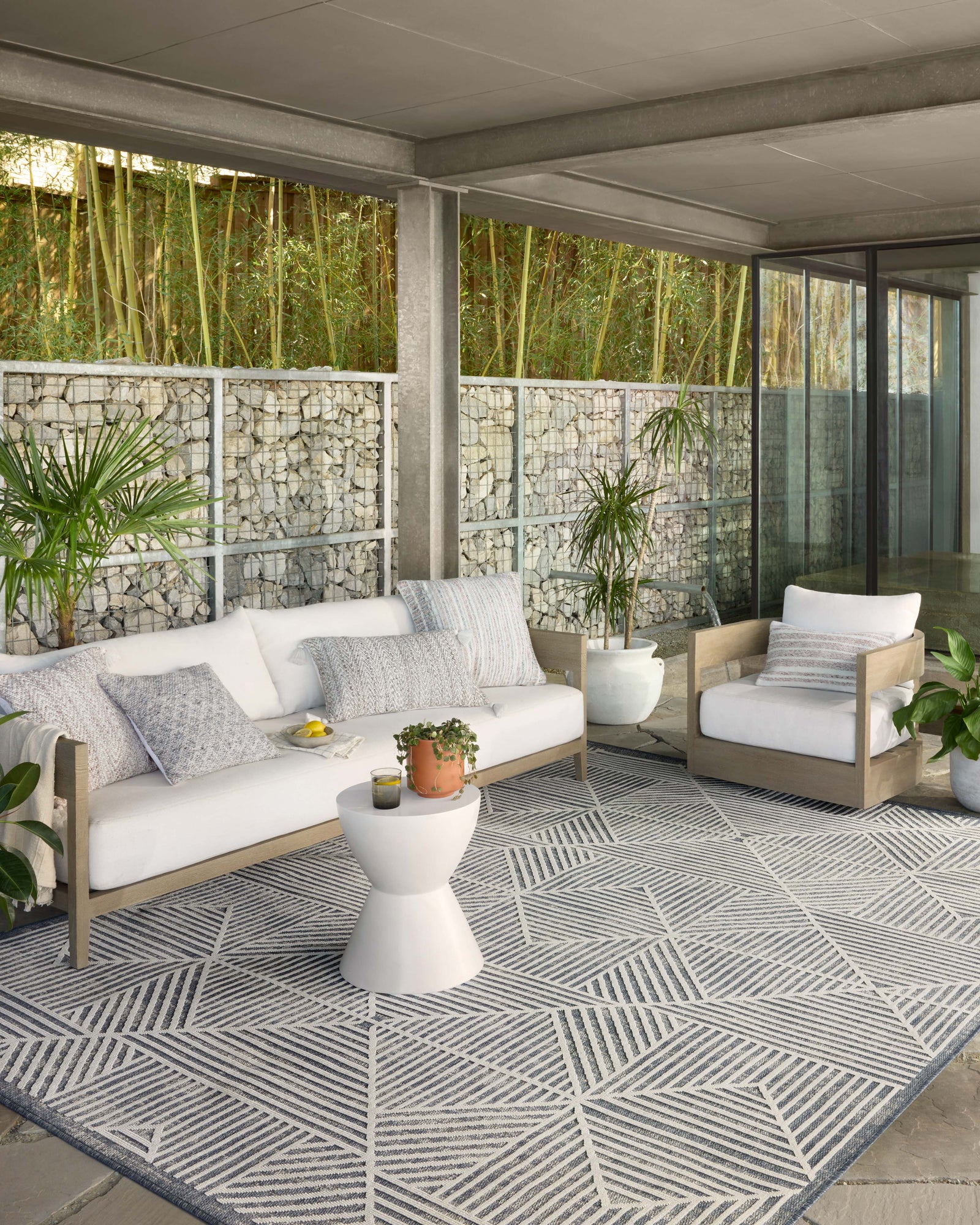 Rainier Denim / Ivory (Pattern 1) — a Loloi rug at Laurie Yapp Home.
