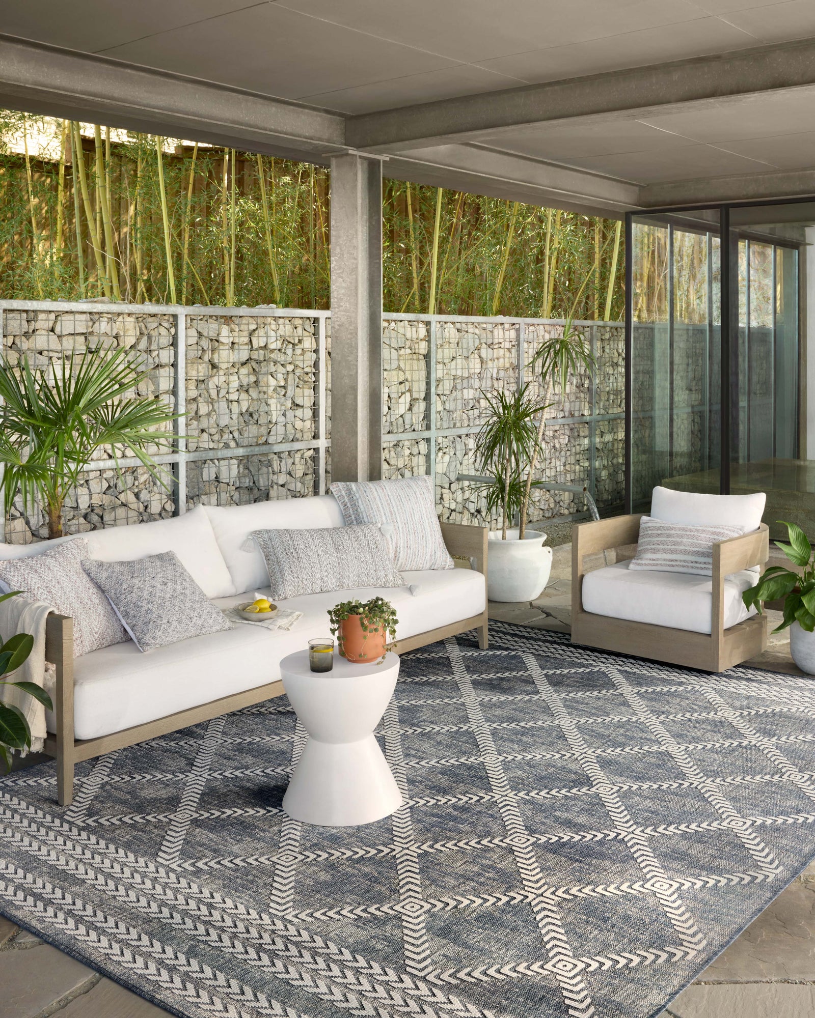 Rainier Denim / Ivory (Pattern 2) — a Loloi rug at Laurie Yapp Home.