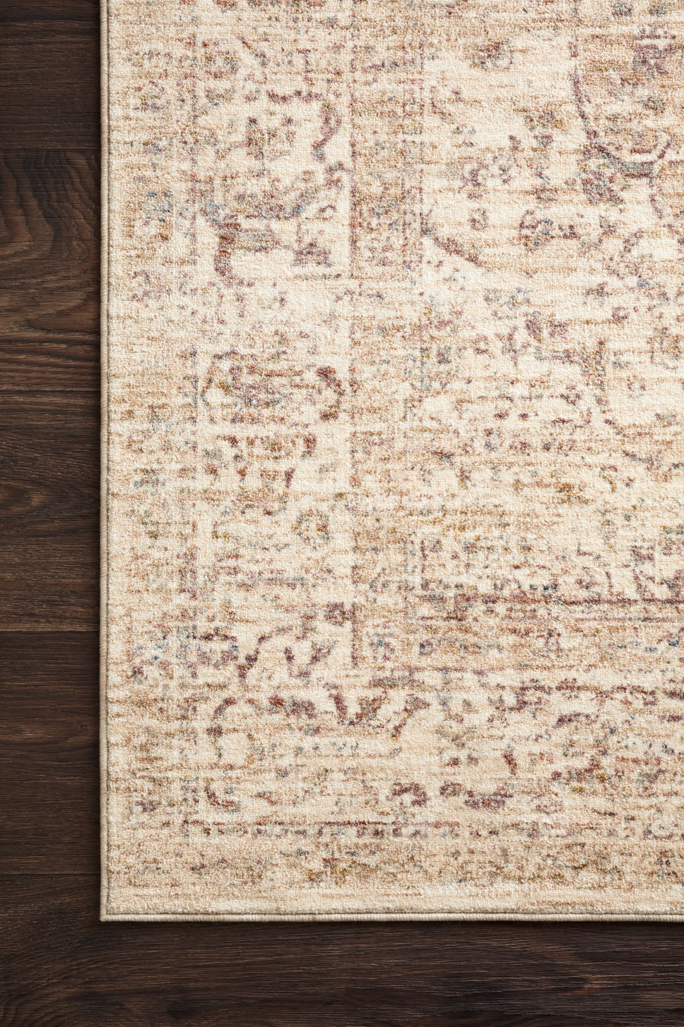 Revere Ivory / Berry shown from a different angle to reveal its pattern.