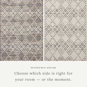 Rivers Denim / Ivory shown from a different angle to reveal its pattern.