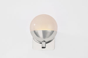 Close-up of the Rochford Wall Sconce in polished nickel showing the arm curve and shade silhouette.