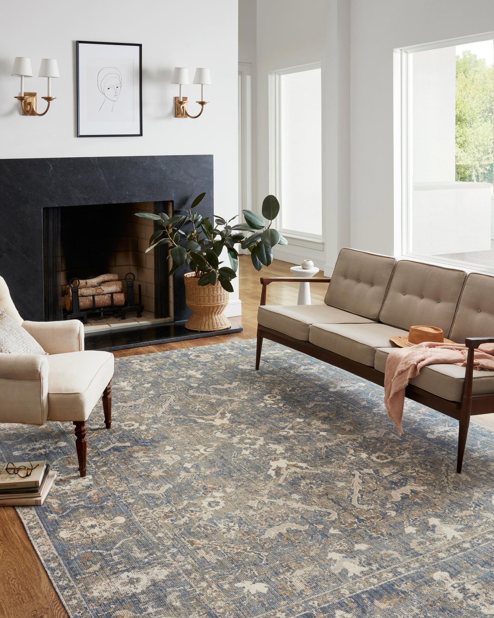 Rosemarie Sand / Lagoon — a Loloi rug at Laurie Yapp Home.