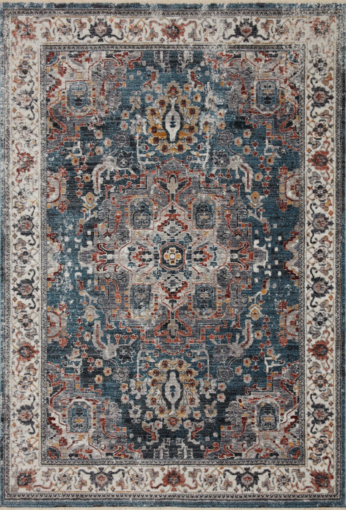 Samra Slate / Multi — a Loloi rug at Laurie Yapp Home.