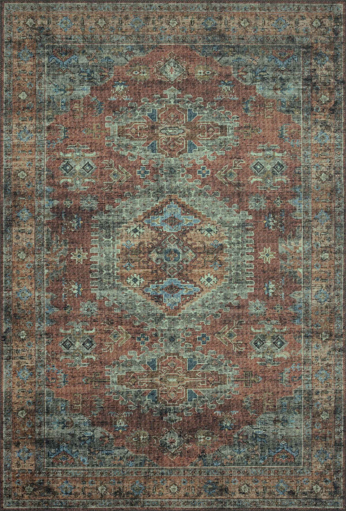 Skye Terracotta / Sky — a Loloi rug at Laurie Yapp Home.