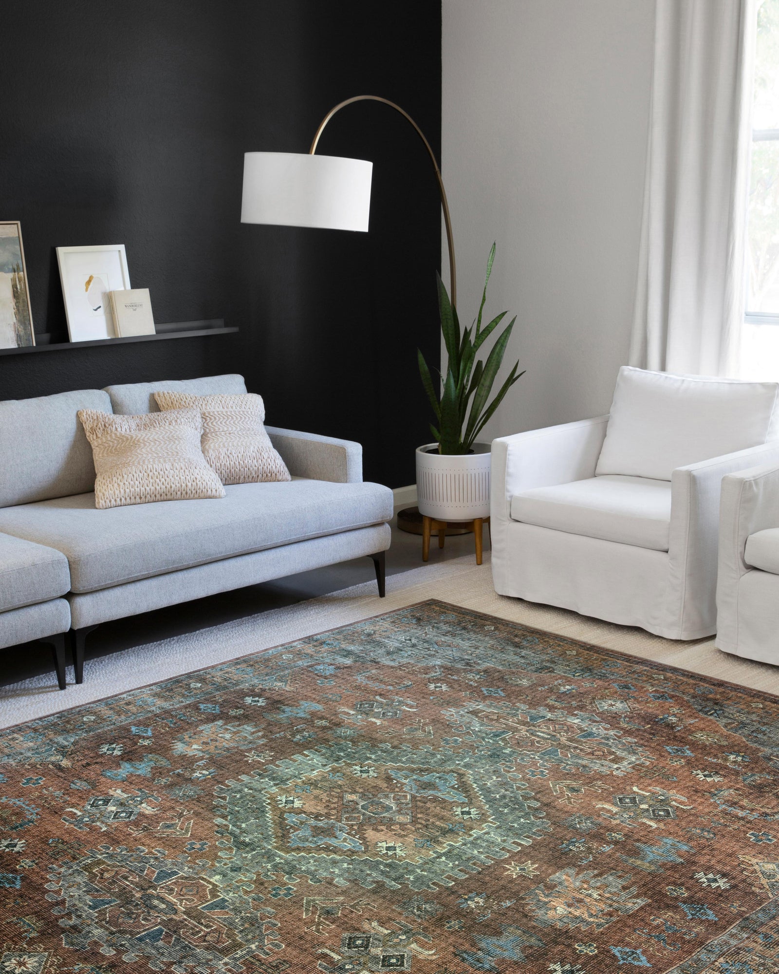 Skye Terracotta / Sky — a Loloi rug at Laurie Yapp Home.
