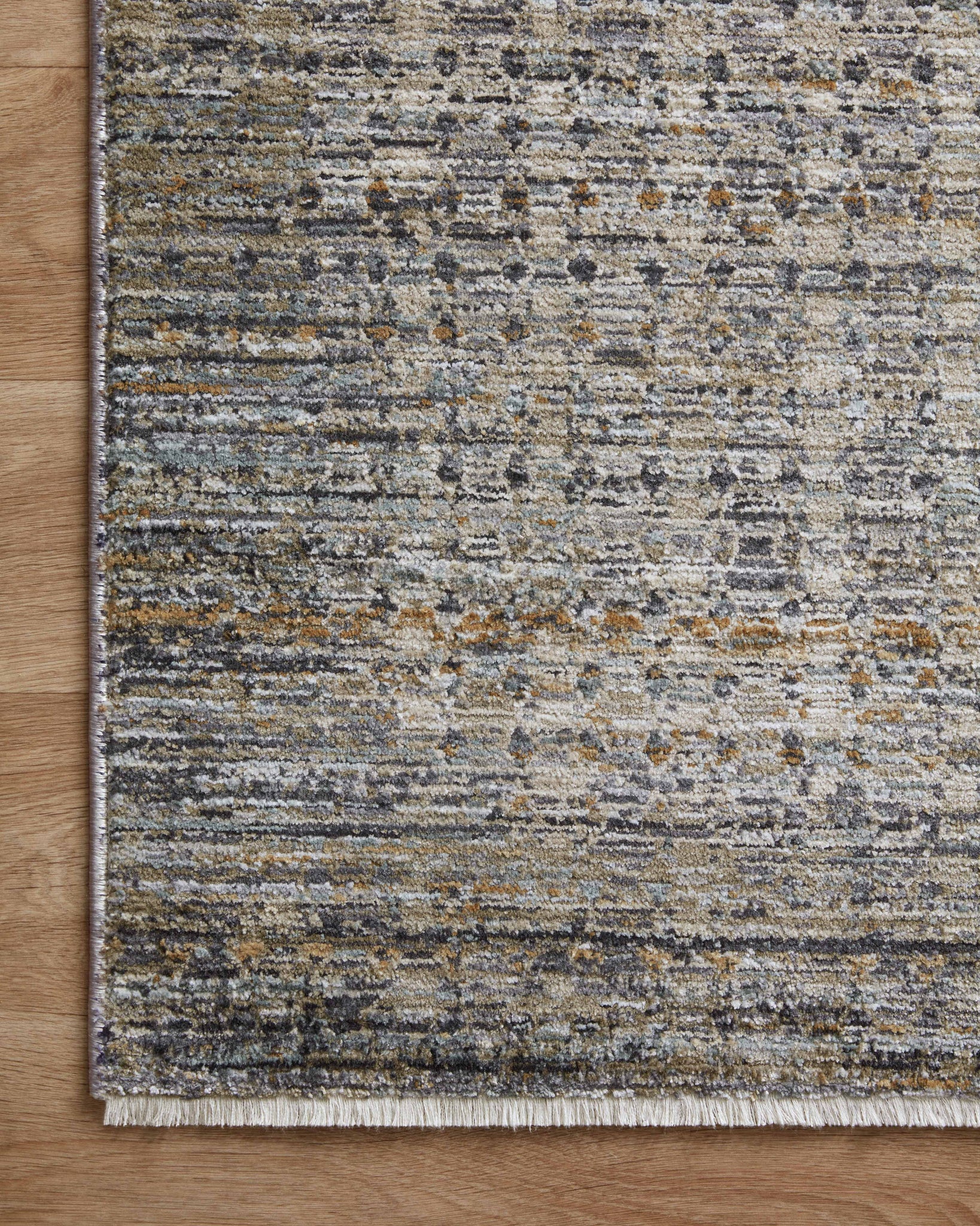 Soho Charcoal / Multi styled in a living room at Laurie Yapp Home.