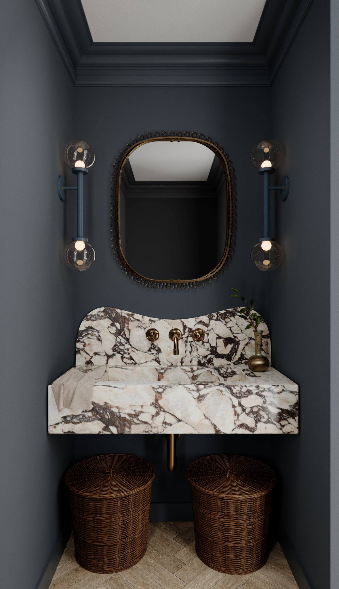 Sia Wall Sconce - Lifestyle [H883102-SBL]
