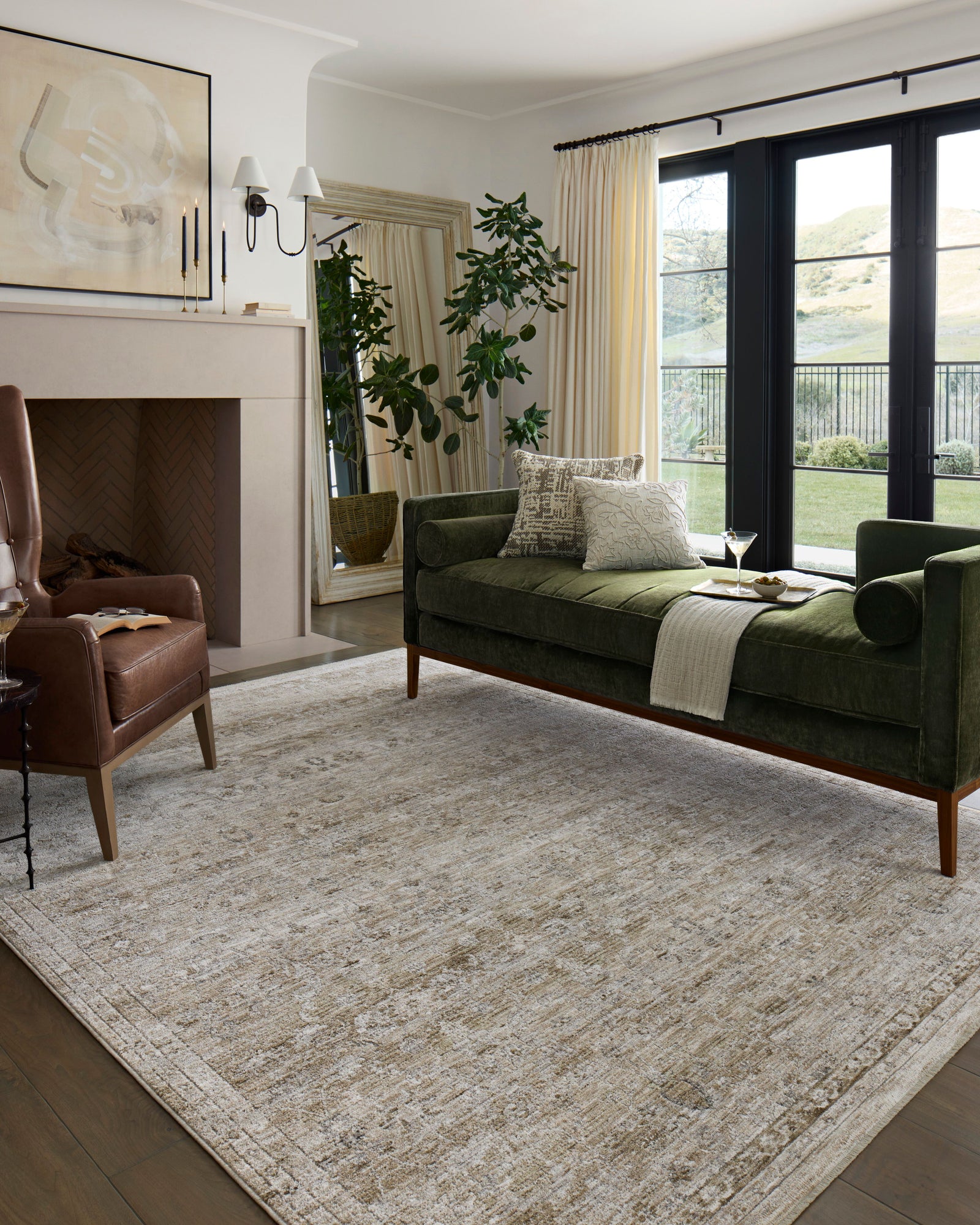 Tabitha Ivory / Khaki — a Loloi rug at Laurie Yapp Home.