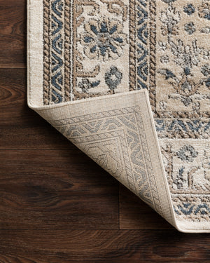 Teagan Oatmeal / Ivory shown from a different angle to reveal its pattern.