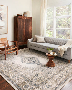Teagan Oatmeal / Ivory shown from a different angle to reveal its pattern.