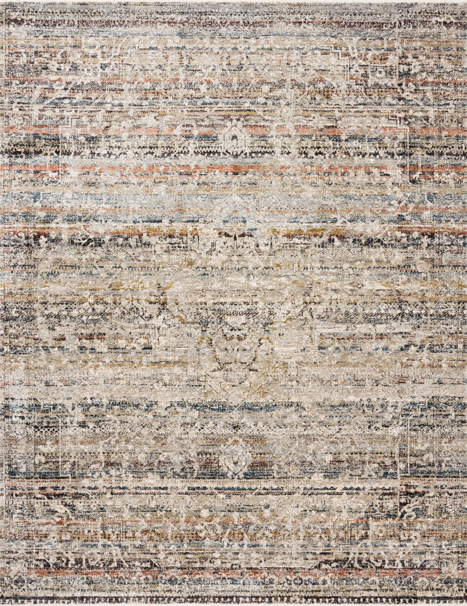 Theia Taupe / Multi — a Loloi rug at Laurie Yapp Home.
