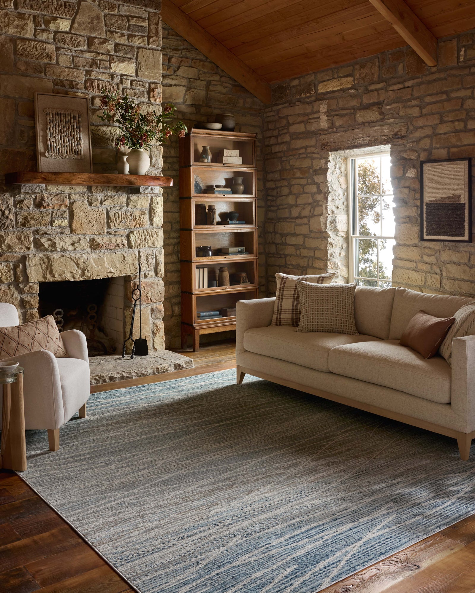 Townes Natural / Sky — a Loloi rug at Laurie Yapp Home.