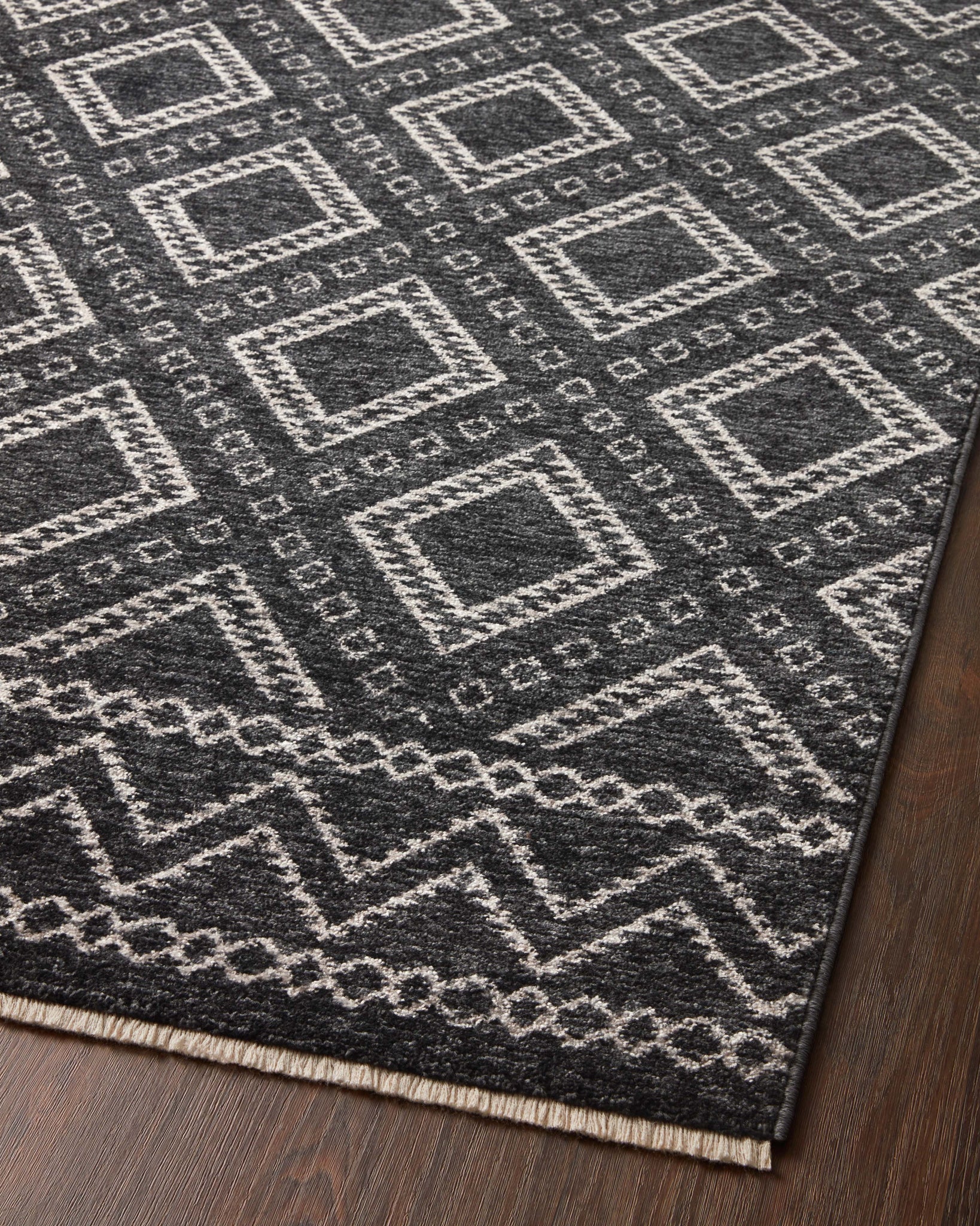 Vance Charcoal / Dove (Pattern 3) shown from a different angle to reveal its pattern.