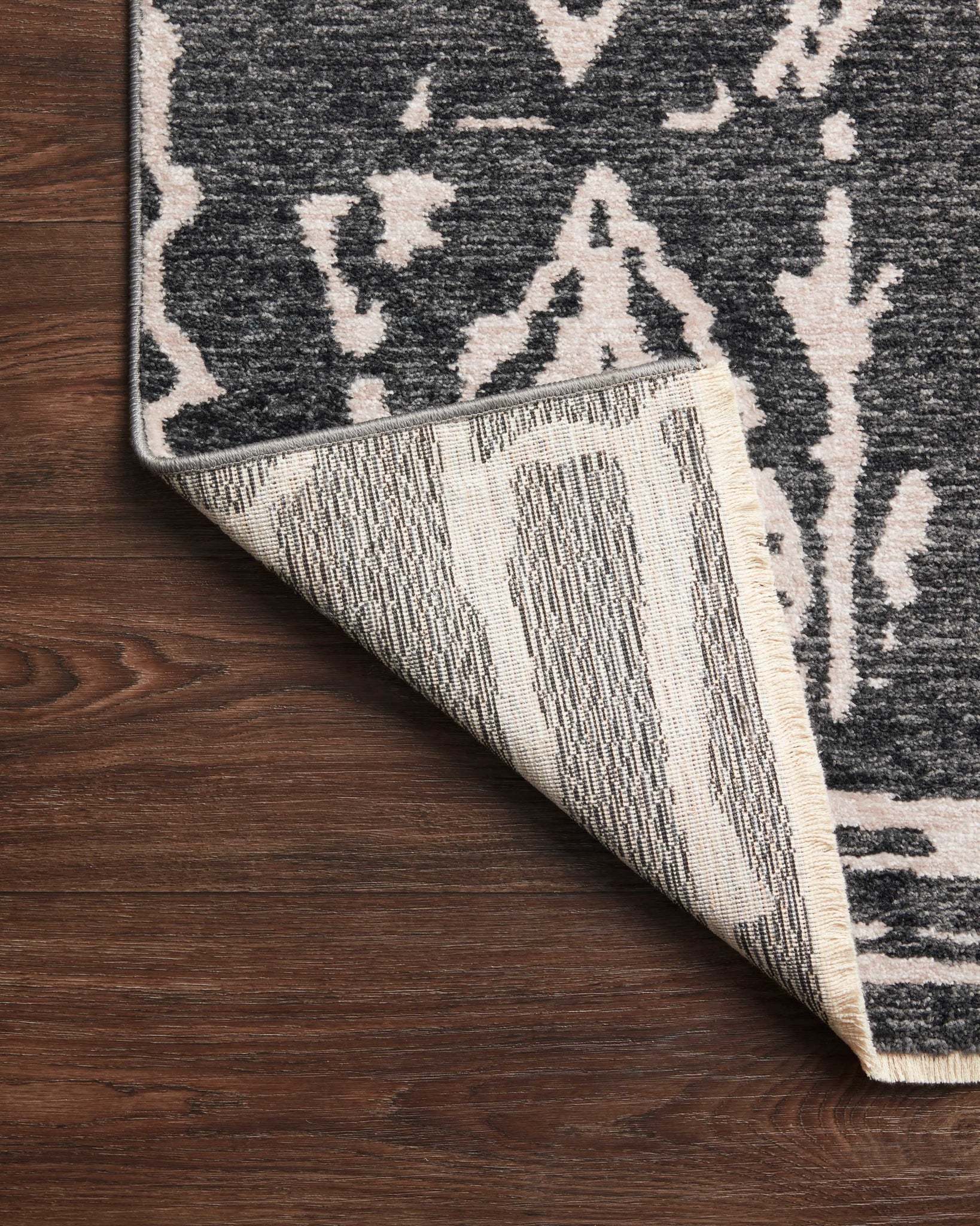Vance Charcoal / Dove (Pattern 4) shown from a different angle to reveal its pattern.