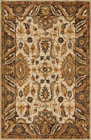Victoria Ivory / Dk Taupe — a Loloi rug at Laurie Yapp Home.