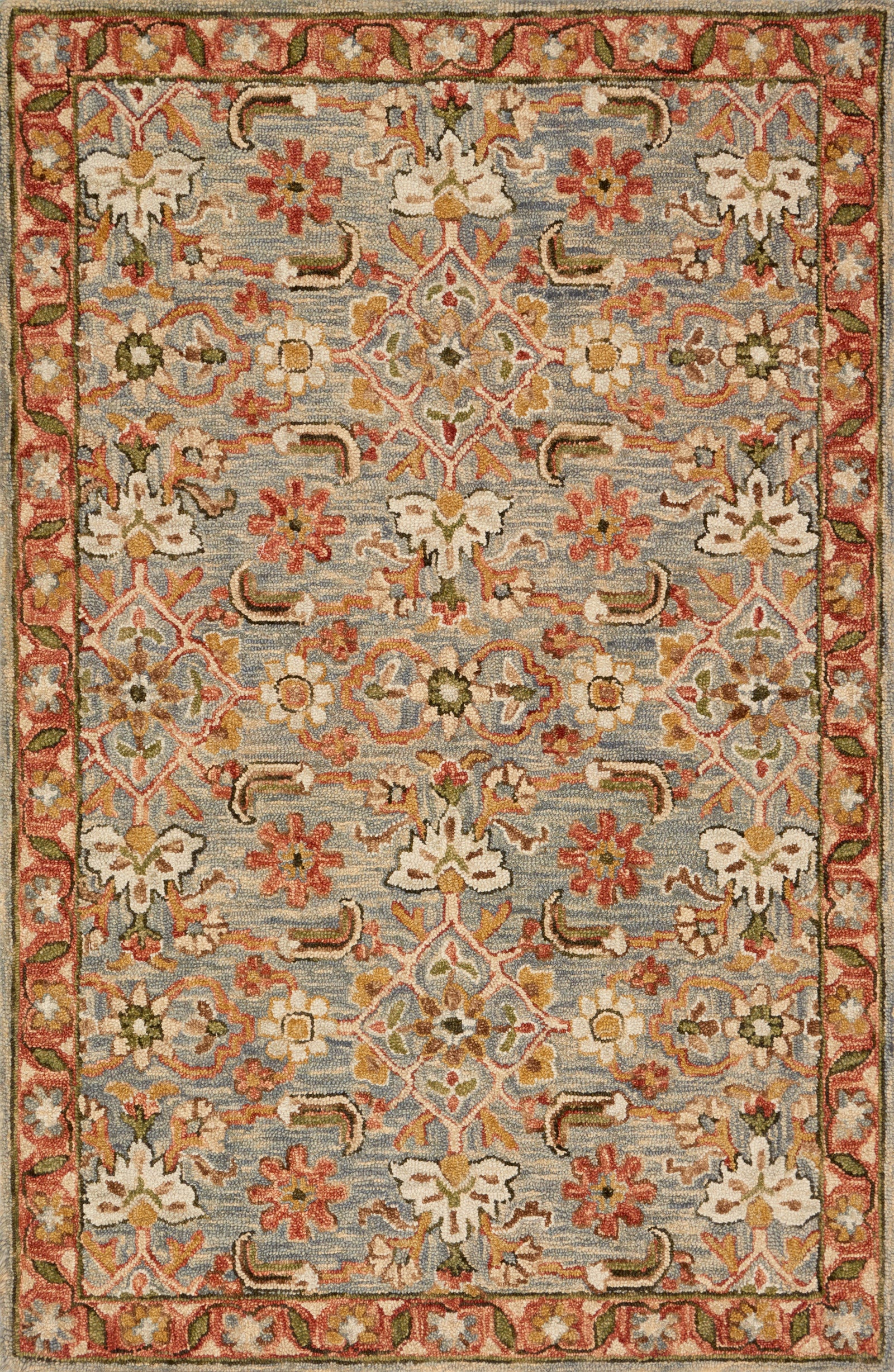 Victoria Slate / Terracotta — a Loloi rug at Laurie Yapp Home.