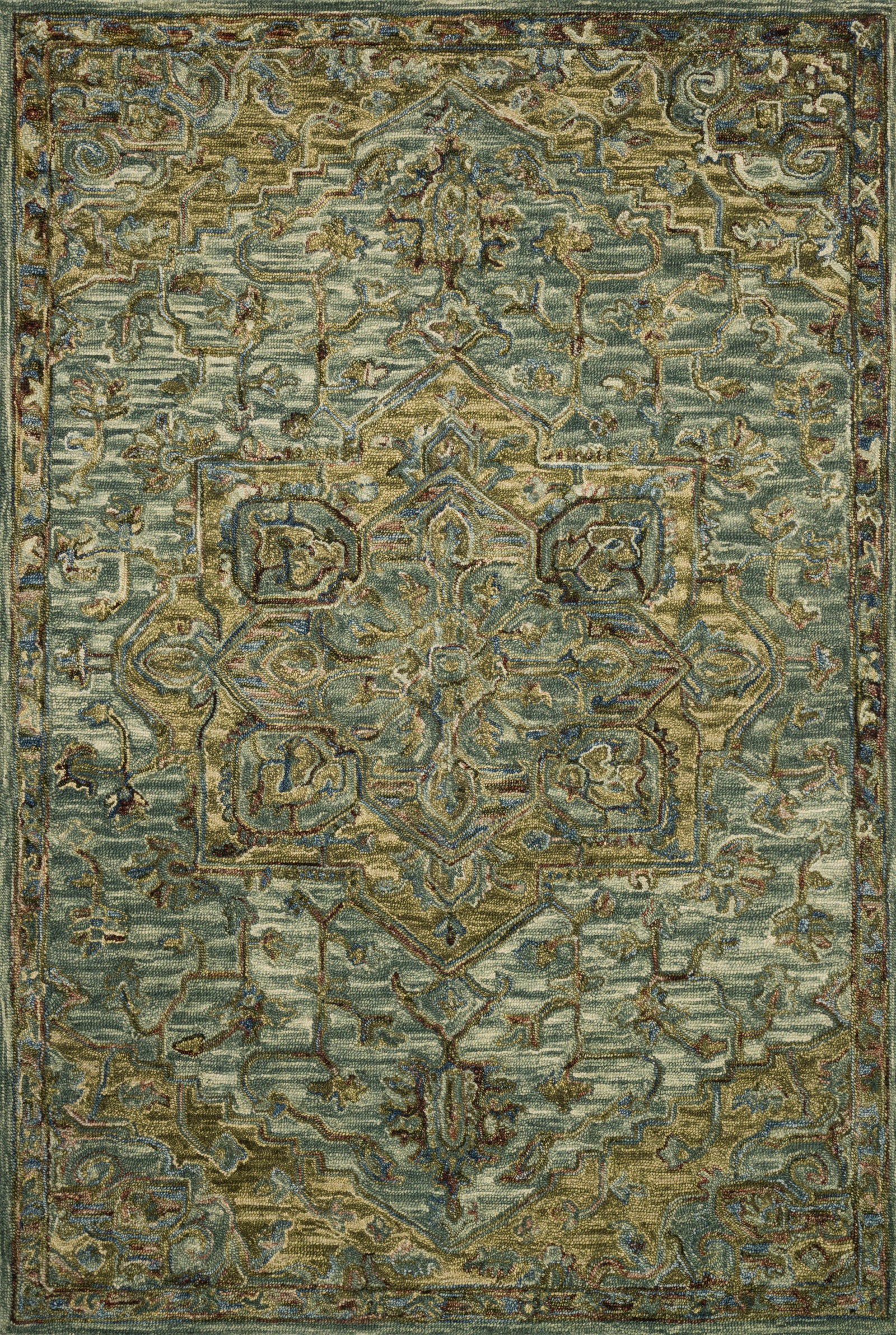 Victoria Dark Green / Tobacco — a Loloi rug at Laurie Yapp Home.