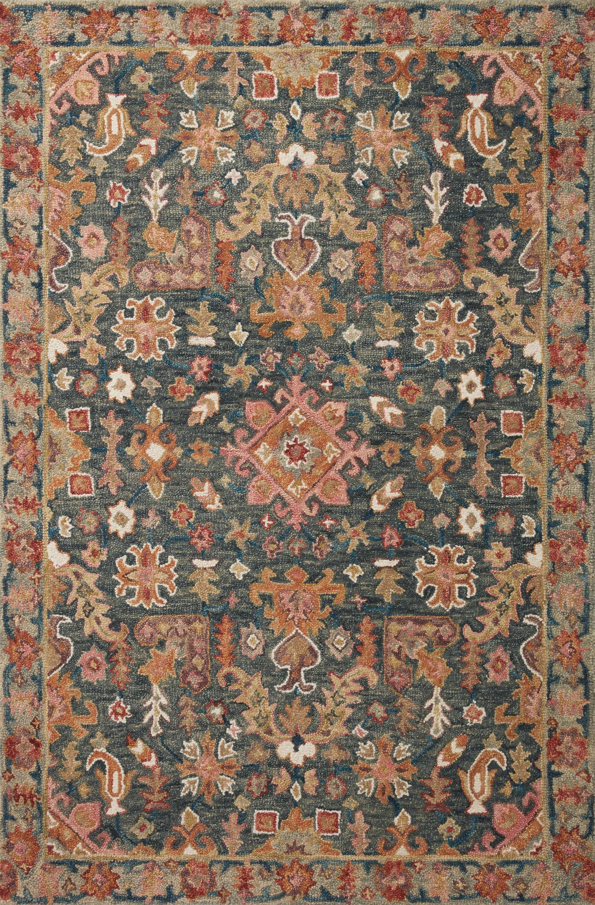 Victoria Navy / Multi — a Loloi rug at Laurie Yapp Home.