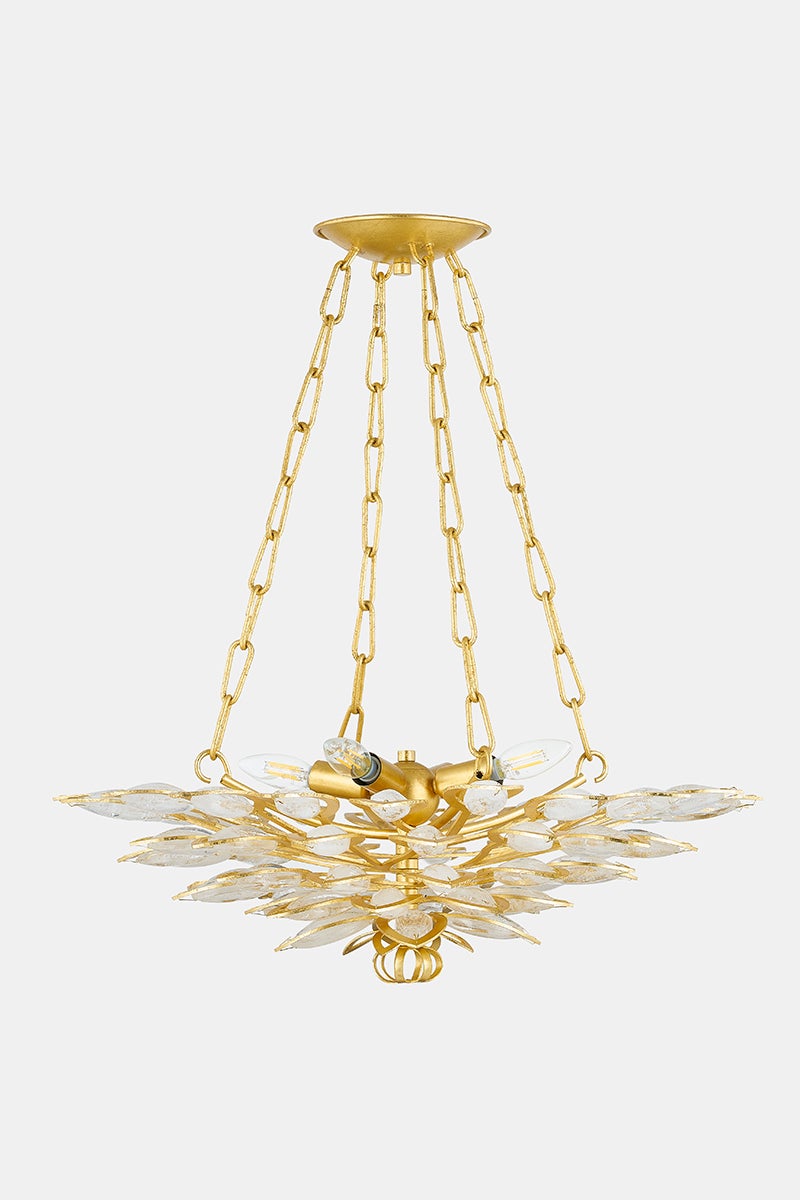 Vittoria Chandelier 24" shown from a second angle to highlight the frame, arms, and shade detail.