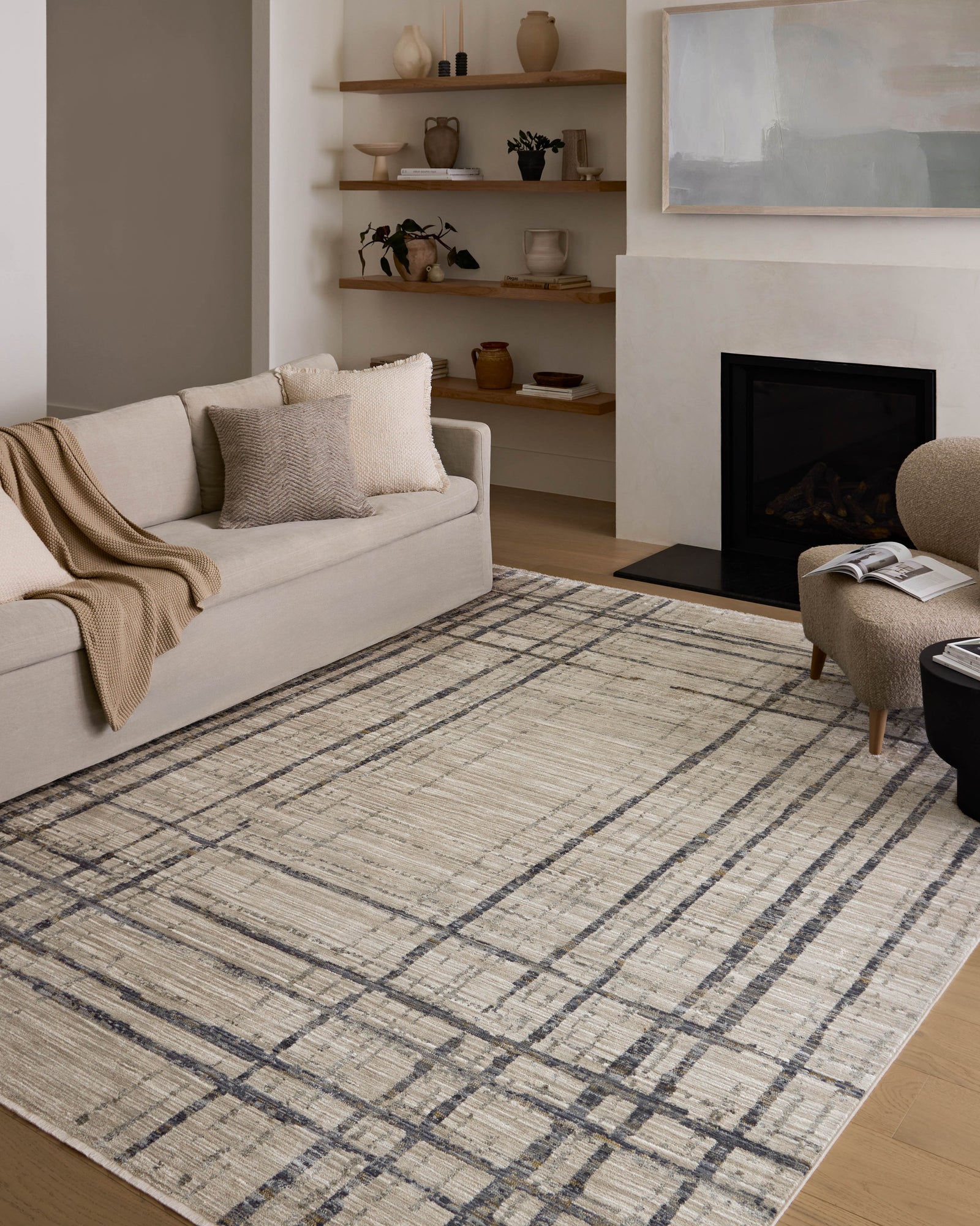Wade Beige / Midnight — a Loloi rug at Laurie Yapp Home.