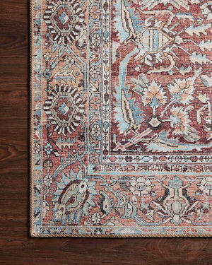 Wynter Tomato / Teal shown from a different angle to reveal its pattern.