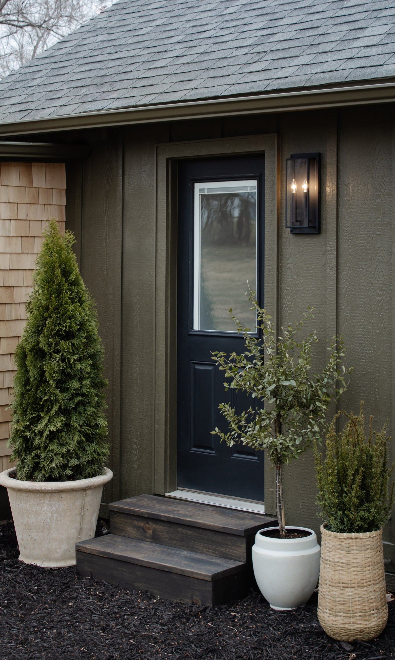 Winslow Exterior Wall Sconce 7.5" — a Troy wall sconce for bathrooms, hallways, and living rooms at Laurie Yapp Home.