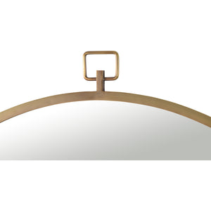 Azam Wall Mirror close-up of the top hanging loop and gold metal frame detail.