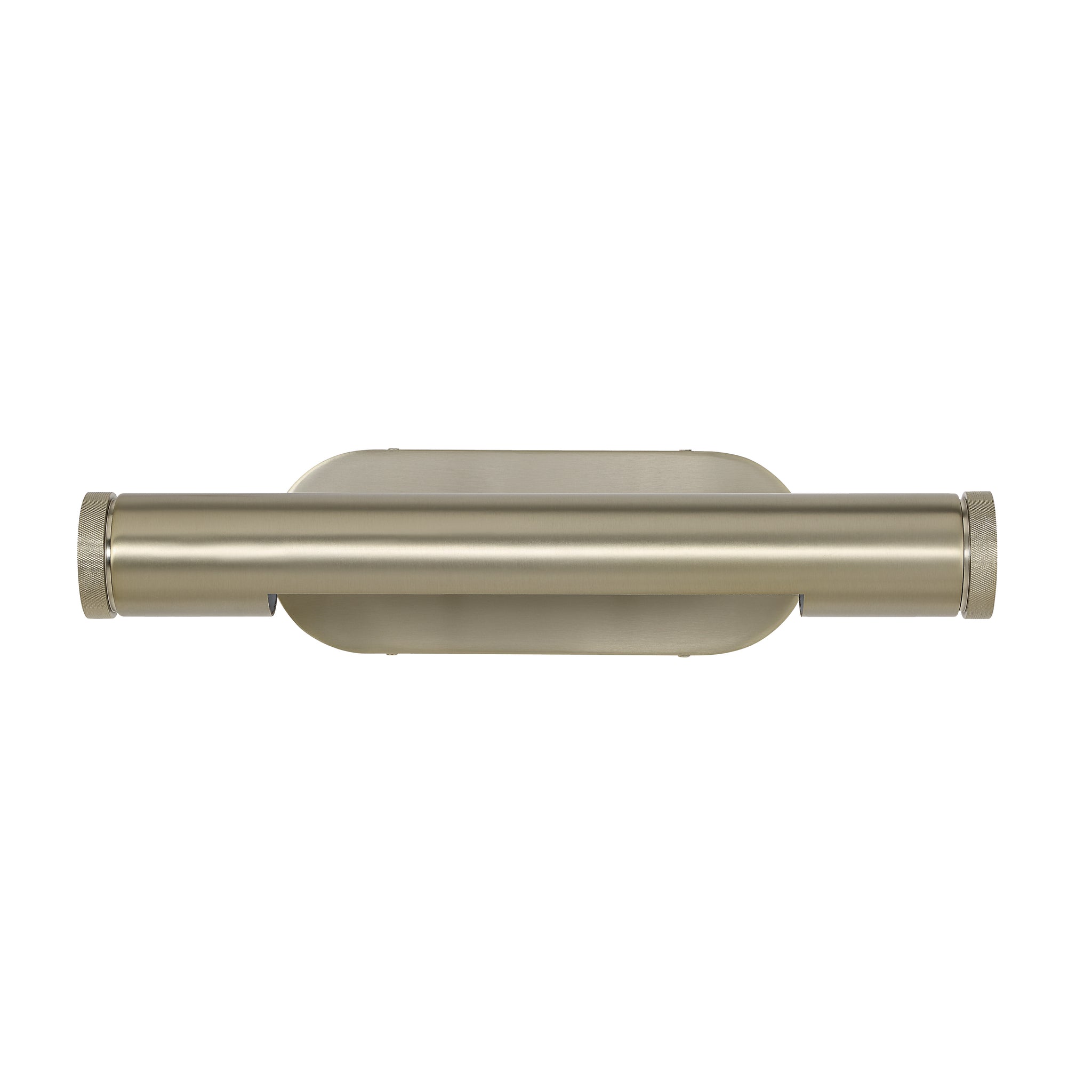 Opale wall sconce in brushed nickel, featuring a sleek cylindrical body mounted on an oval base.