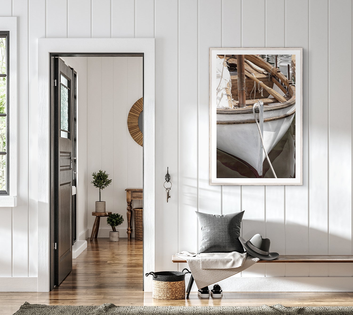 At Mooring I — architecture and travel fine art print in neutral tones at Laurie Yapp Home