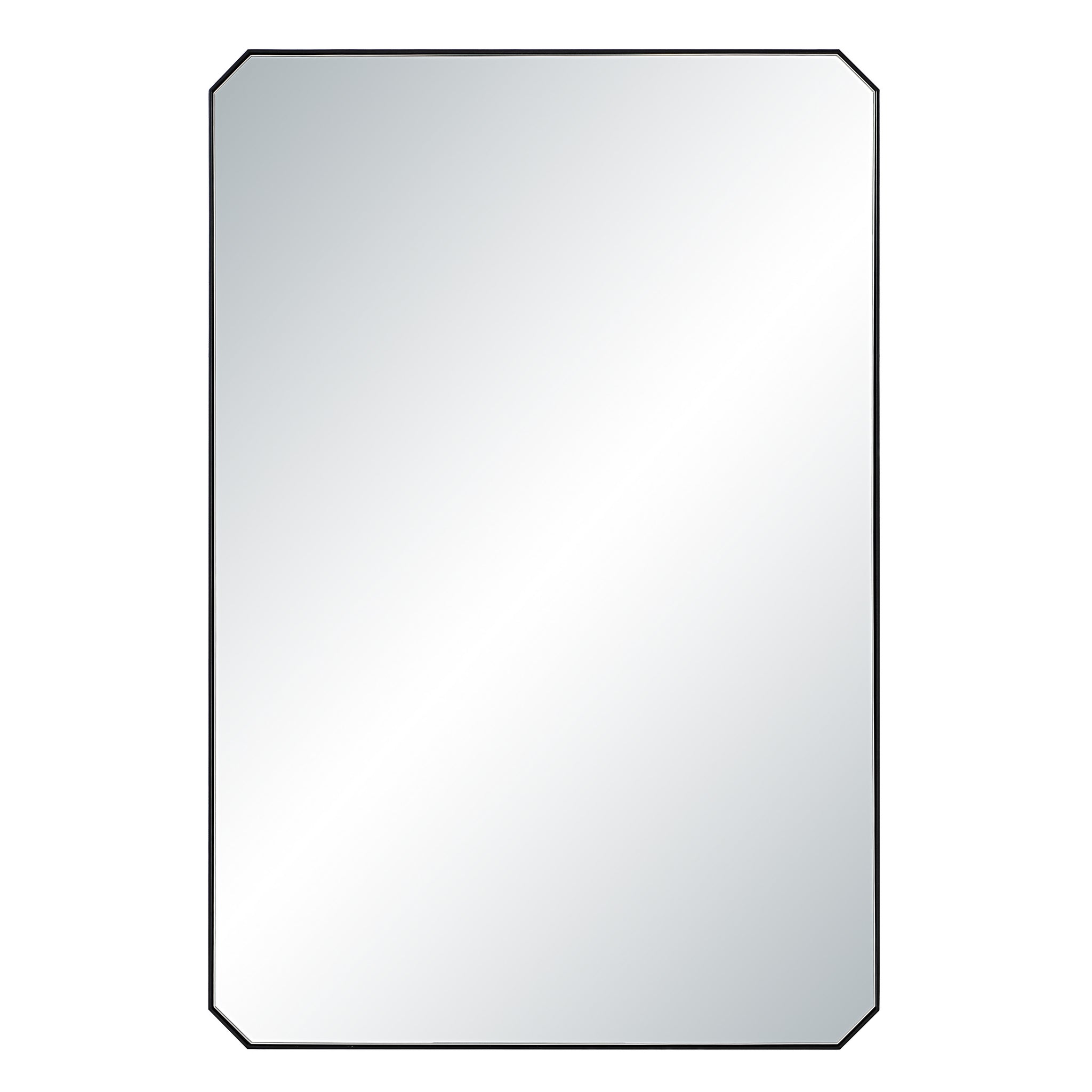 Jace mirror by Renwil, rectangular shape with a sleek black frame, front view.