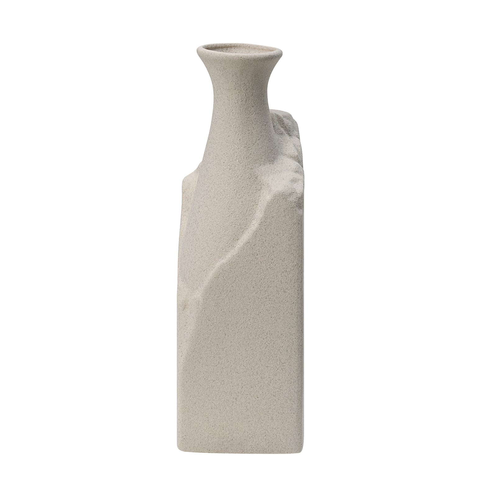 Adonia Vase by Renwil in light gray with a textured surface and narrow neck