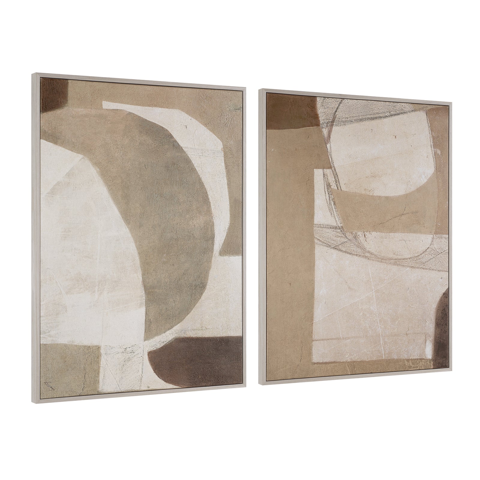 Renwil Marlon, Tangelo & Alcea Abstract Trio Bundle