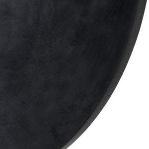 Darnay Wall Clock featuring a sleek, round black surface with a matte finish and subtle texture.