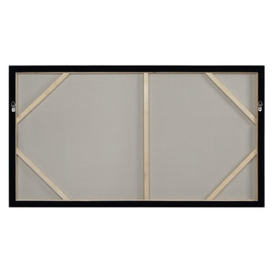 Back view of Romi canvas art showcasing the wooden frame and support structure.