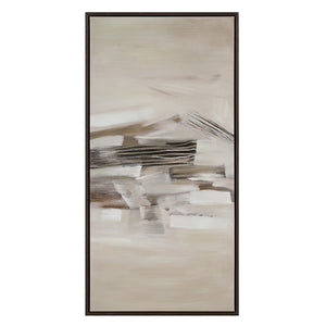 Lux canvas art by Renwil featuring an abstract composition in soft beige and brown hues.