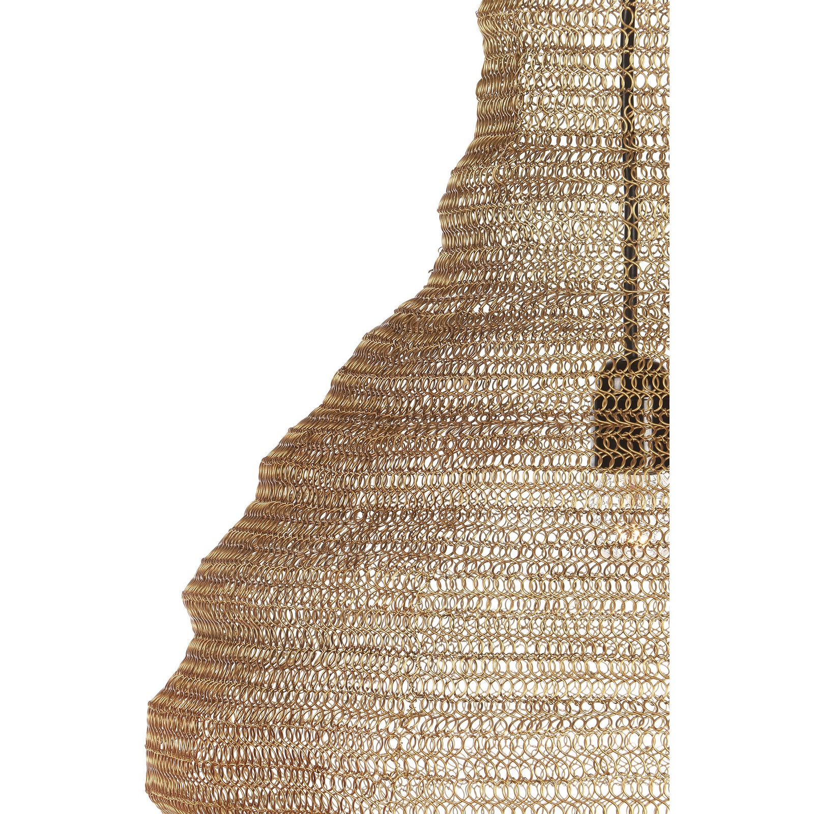 Gere Ceiling Fixture chandelier in woven natural fiber with a unique bulbous shape