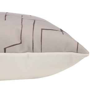 Side view of Sarno pillow highlighting the smooth fabric and edge detail.