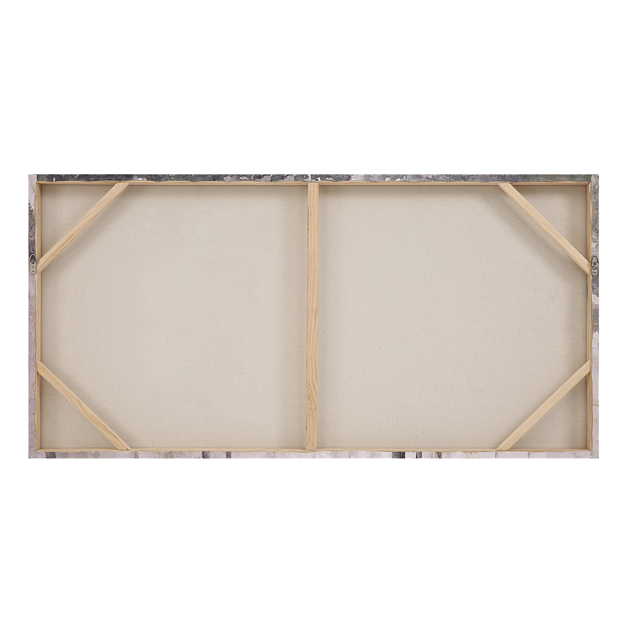 Back view of Potter canvas art showing the wooden frame and canvas material