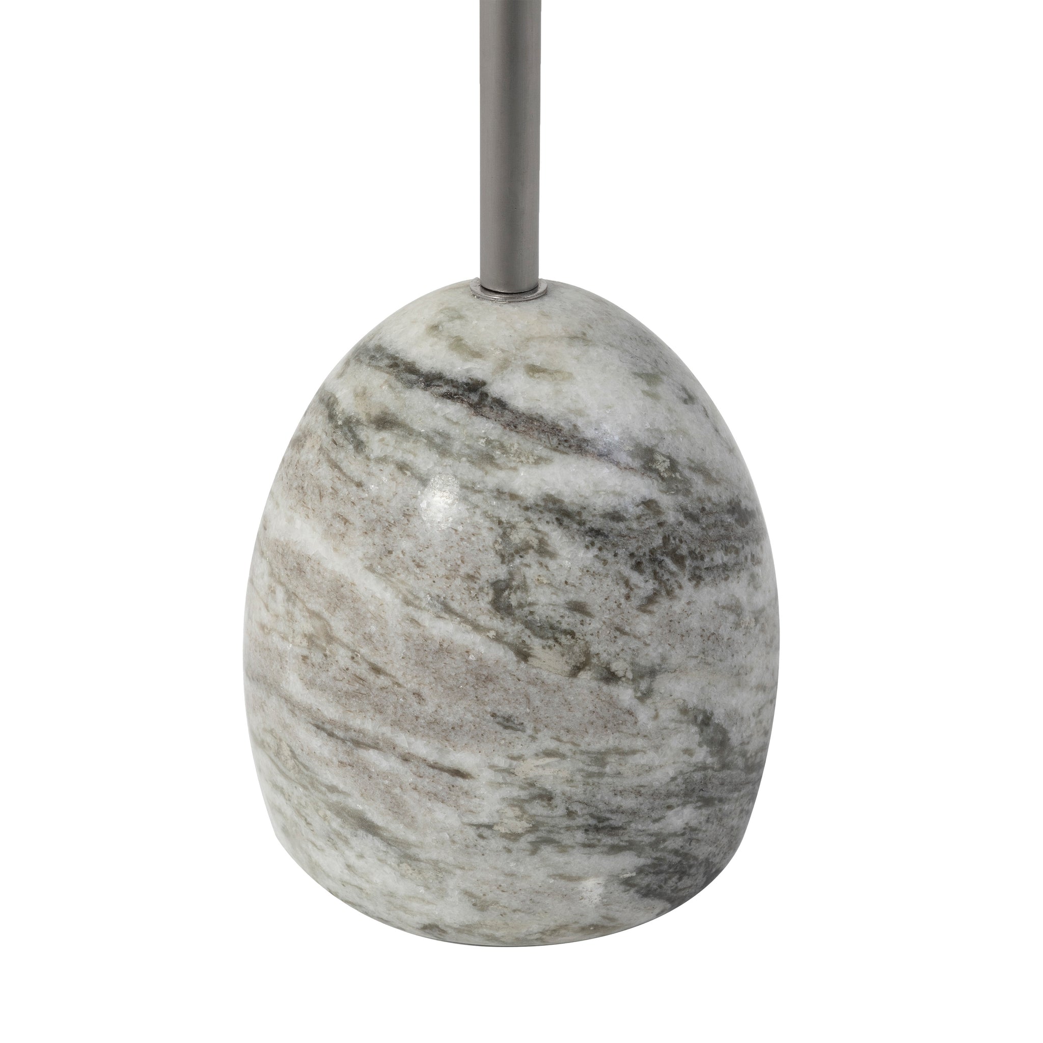 Aiden side table with a gray marble base featuring natural stone patterns.