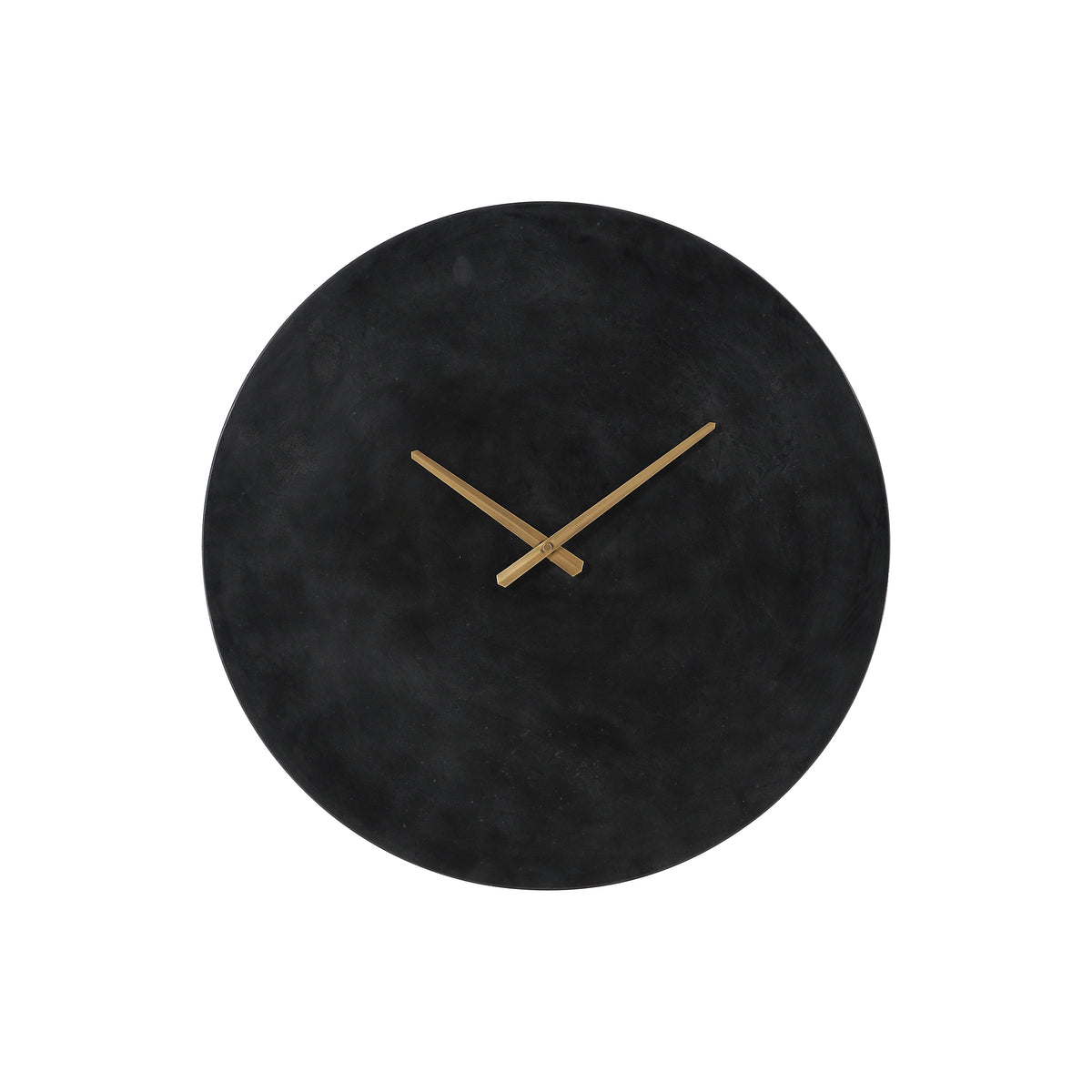 Darnay Wall Clock in black with gold hands, round shape, minimalist design.