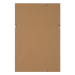 Back view of Asia Canvas Art with a brown backing and hanging hardware.